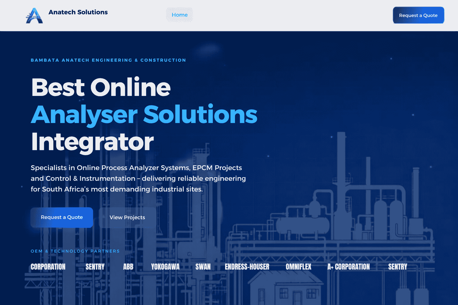 Website and catalogue work for Anatech Solutions