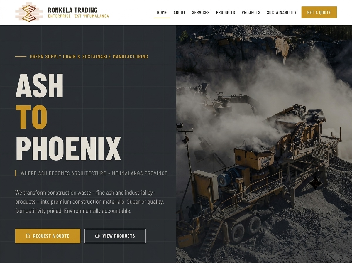 Brand and website work for Ronkela Trading Enterprise